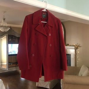 red Ralph Lauren pea coat
